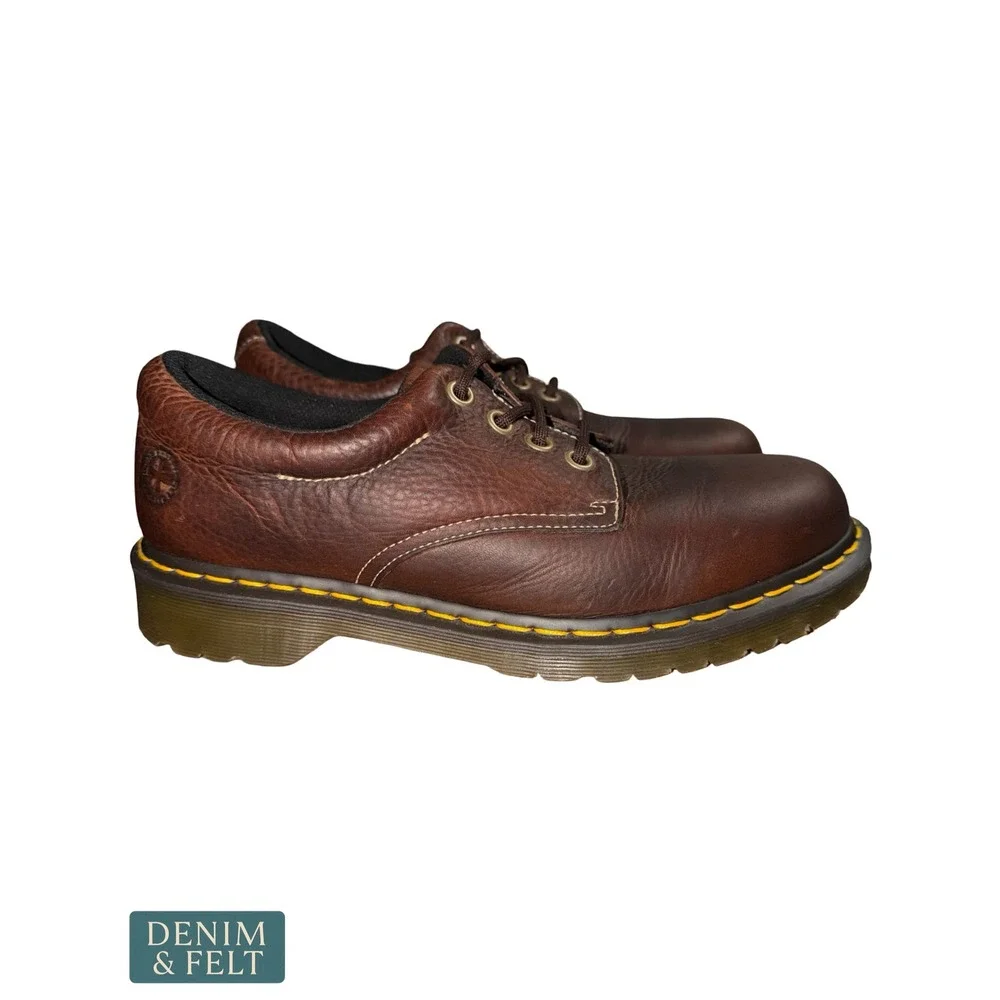 Dr. Martens Boston AW004 Vintage 90s Y2K Brown Leather Oxford Derby Shoes SZ 11